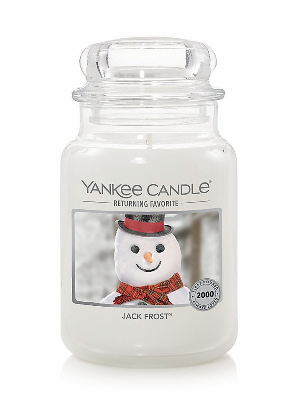 Yankee Candle Jack Frost Large Jar Candle - White with Red Accent